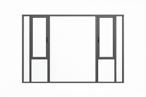 Elite Dual Thermal Casement Window with large central fixed glazing and dual side opening sections