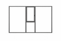 Tilt-and-Turn Window with fixed side panels and central inward tilt-and-turn opening section