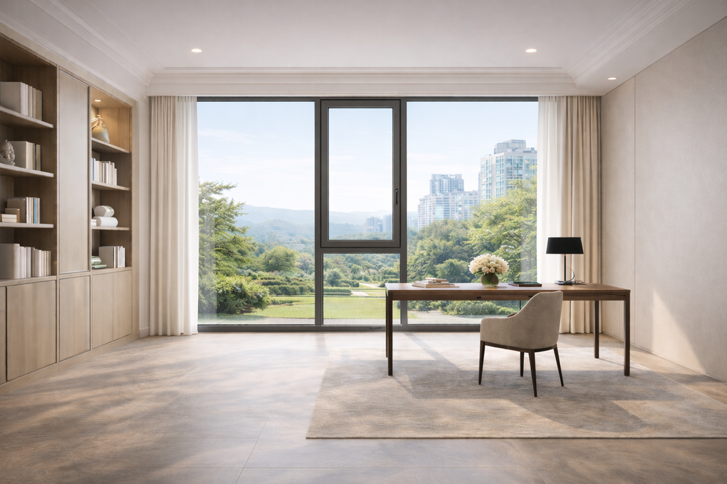 Custom Tilt-and-Turn Window for residential interior applications with inward opening design