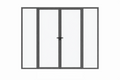 Slim Frame Swing Door with double swing configuration and slim aluminum frame