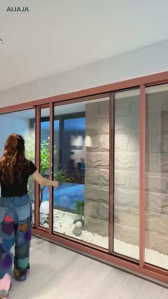 Panoramic Sliding Door — Motorized Screen System